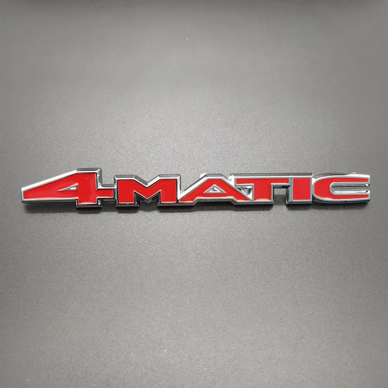 1 kos 3d kovinske Črke Simbol za Mercedes Benz 4MATIC Značko Avto Styling Uspela Trunk 4 Kolesni Pogon Logotip Nalepko, Sijajna