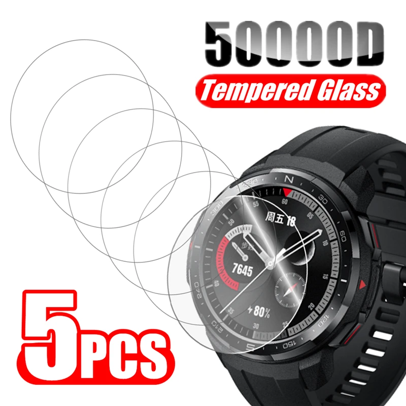 5Pcs Kaljeno Steklo Zaslona Film za Čast Gledati GS Pro Screen Protector za Čast Gledati GSPro Smartwatch Pribor Film 37 mm