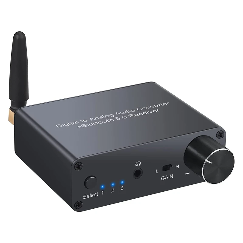 Bluetooth, združljiva DAC 5.0 Digitalno Analogni Brezžični DAC RCA 3,5 mm Ojačevalnik 192khz/24-bit Parameter
